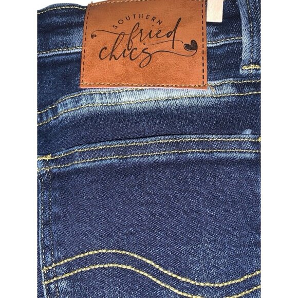 Southern Fried Chics Jeans 12/31 Womens Regular Size Blue Denim Distressed New - Picture 4 of 5